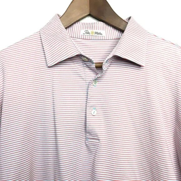 Peter Millar Striped Performance Polo Shirt - Picture 3 of 9